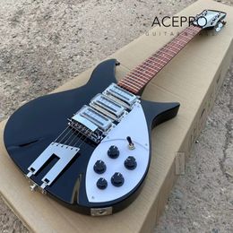 Nieuwe Trapeze Staartstuk 325 Elektrische Gitaar Met 3 Mini Humbucker Pickups 20.75 "Schaal Lengte Zwart Guitarra Gratis Verzending