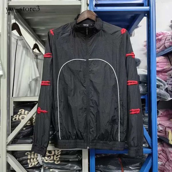 Nouveau Trapstar Veste Hommes Designer Vestes Coupe-Vent Bomber Femmes Jacke Manteau En Cuir Fermeture À Glissière Étanche Broderie Noir Bleu Xl Veste Homme Irongate Jcaket 7501