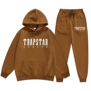 Nieuwe Trapstar London Print Hooded Hoodie Hoodie Men's Casual College Style Oversize Coat Fashion Pullover Sweatshirt Streetwear Spring