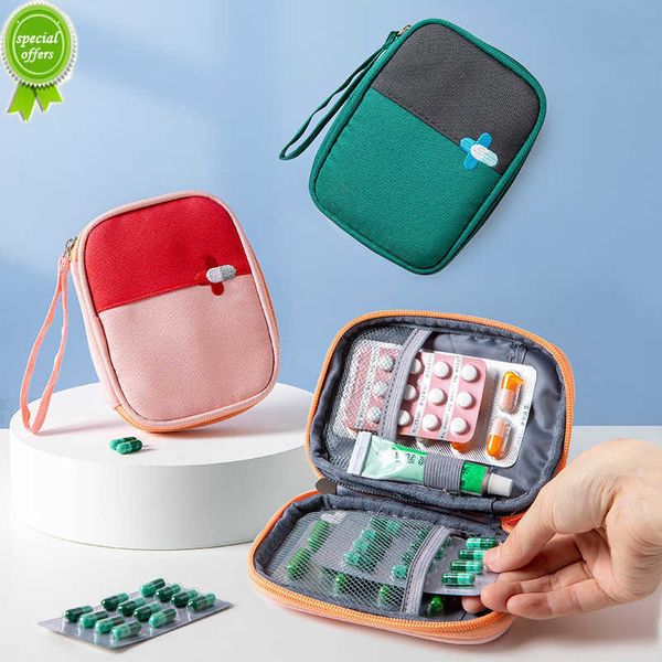 Nouvelle trousse médicale de premiers soins de voyage étanche à l'eau en plein air Camping sac de survie d'urgence étui à pilules ménage Portable boîte de rangement en tissu