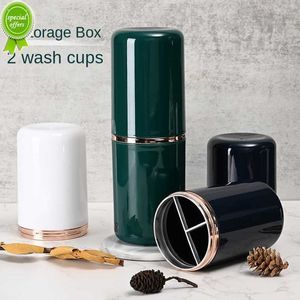 Nieuwe Reizen Draagbare Tandenborstel Cup Badkamer Tandpasta Houder Opbergtas Box Organizer Reizen Toiletartikelen Opbergbeker Mondwater Cup