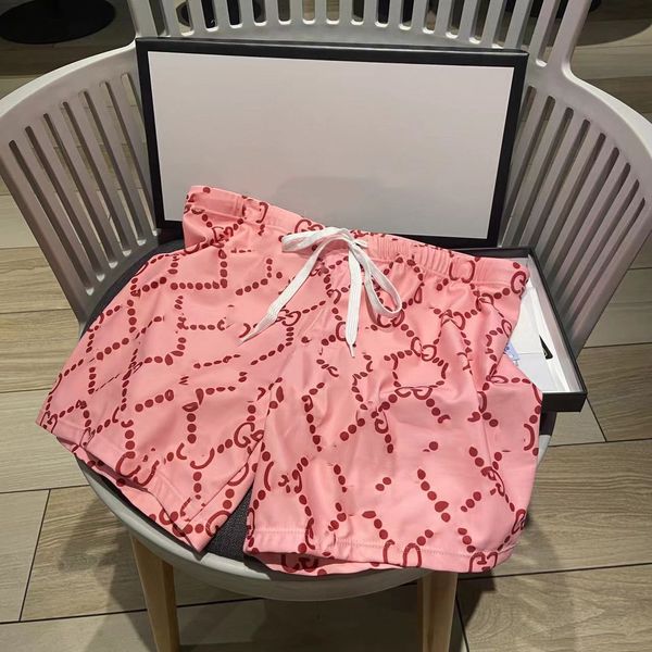 Nouvelle tendance blazer maillot de bain bord de mer comportement de plage faux modèle de conception de natation boxeurs roses les couples portent des maillots de bain de sport pour hommes et femmes bikini deux pièces