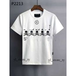 Nouvelle tendance Chemise de créateur T-shirt pour hommes T-shirt Phillip Plain Men PP Skull Diamond Shir Shor Sleeve Dollar Brown Bear Brand O-cou High Kse Philipps Pleins