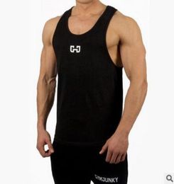 Nieuwe Trend Sportscholen Tank Tops Heren Mouwloze Tanktops Voor Jongens Bodybuilding Kleding Hemd Fitness Stringer Vest Voor Male1089058