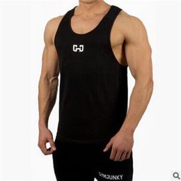 Nieuwe Trend Sportscholen Tank Tops Mannen Mouwloze Tanktops Voor Jongens Bodybuilding Kleding Hemd Fitness Stringer Vest Voor Male2330