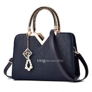 Nouvelle tendance sac fourre-tout Triangle sacs à main en métal pour femmes EFFINI coréen dame simple en cuir uni épaule sac à bandoulière sac à main pour femme