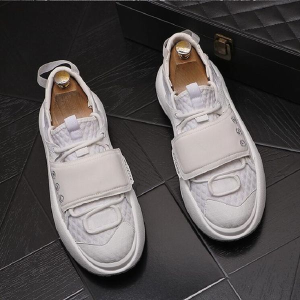 Nouvelle tendance Designer chaussures décontractées de tous les jours pour hommes fond épais appartements Punk mocassins sport marche baskets D2A10