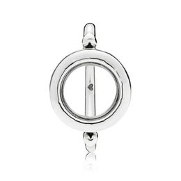 Nouvelle mode 925 en argent Sterling Signature de mode flottant médaillon anneau pour les femmes cadeau de fête de mariage Fine Europe bijoux Original D1211D