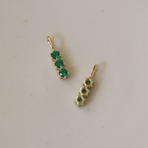 Nouveau à la mode 925 en argent Sterling Zircon pendentif colliers Simple brillant CZ vert cristal collier pour les femmes bijoux fins