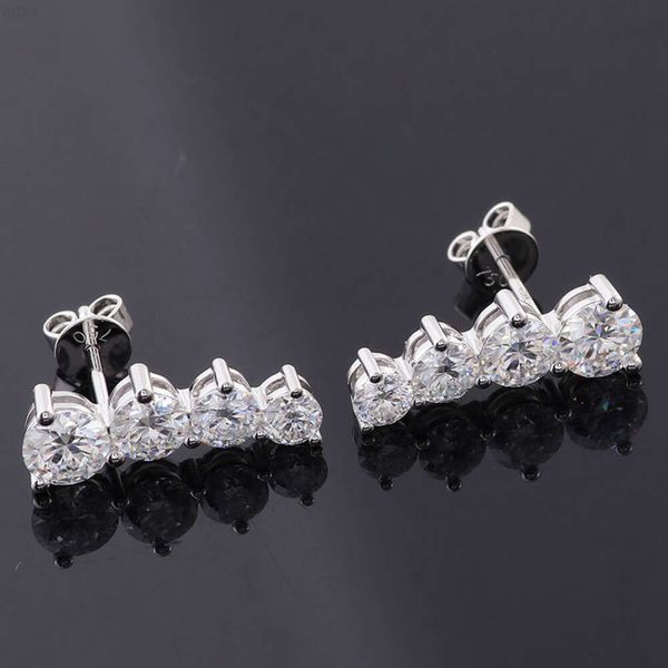 Boucles d'oreilles à clous en diamant pour femmes, en or pur 18 carats, tendance, bijoux de fête sur la plage, en été, nouvelle collection