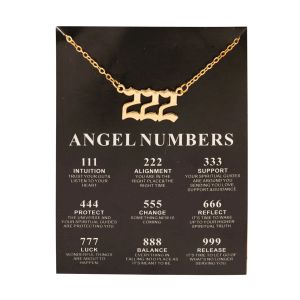 Nieuwe trendy mode legering gouden kleur geluk engel nummers wensen 777 hanger ketting voor vrouwen meisje cadeau verjaardag sieraden zz