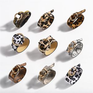 Bracelet en cuir réglable pour femmes, nouvelle mode tendance, de luxe, imprimé serpent, léopard, animal, 287x