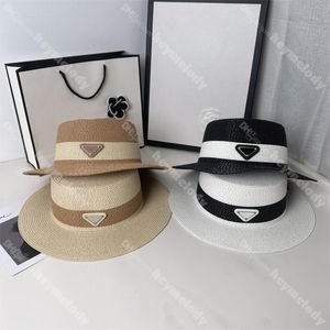 Nouveau triangle de lettre chapeau coloré chapeaux de seau élégant chapeaux de paille plate plate