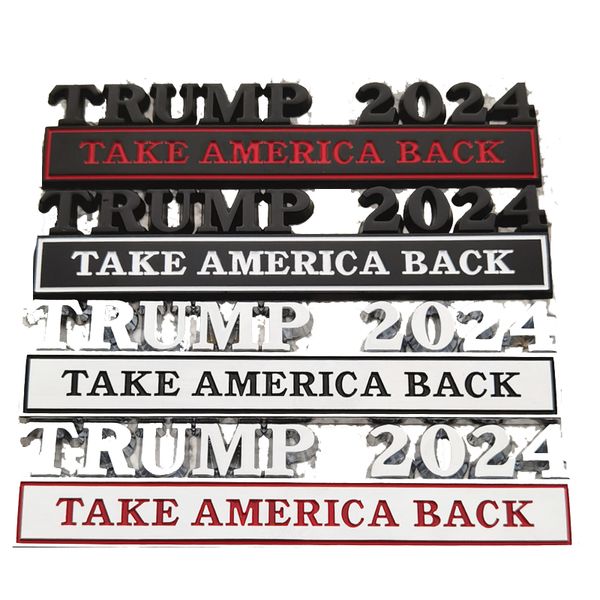 Nouveau Trump 2024 Car Metal Sticker Decoration Party Favor US Presidential élection Trump Supporter Body Banner Banner 12.8x3cm