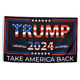 Nouveau drapeau Trump 2024 90x150cm Miss Me Yet Trump drapeaux 3x5 pieds bannières de jardin pour les drapeaux de l'élection présidentielle américaine livraison DHL