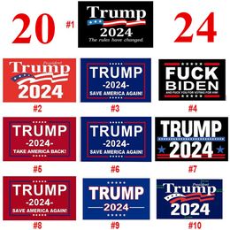 Snelle verzending Donald Trump Flags 3x5 ft 2024 Re-elect Neem AMERIKA ACHTERvlag met Messing Grommets Patriottische Outdoor Indoor Decoratie Banner Groothandel