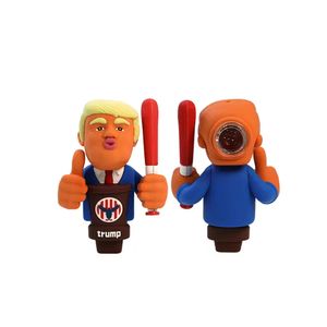 Nouveau Trump Silicone Smoking Pipes Nine Tole Glass Filtre Portable Food Grade Silicon Dab Fumer ACCESSOIRES