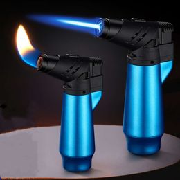 Nouveau butane turbo-torche sans gaz plus léger à flamme bleu cigare plus rechargeable rechargeable flamme de jet à double feu Conversion en plein air