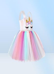 Nouvelle robe tutu avec bandeau pour filles enfants Unicorn Sequin Sous-souprence tulle robe fête Costume Fast Shipment9588952