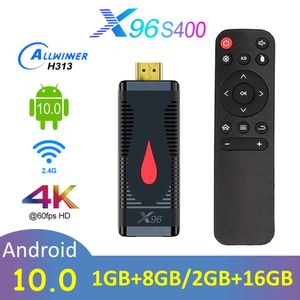 Nieuwe TV Stick X96 S400 Allwinner H313 Android 10.0 Smart TV Box voor Moving 4K 2.4G WiFi media Streaming Speler Set Top Box X96S400