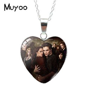 Nieuwe Twilight Movie Bella Edward Jacob RenesMee Karakter Hart Hanger Ketting Handgemaakte Sieraden Kettingen HZ3