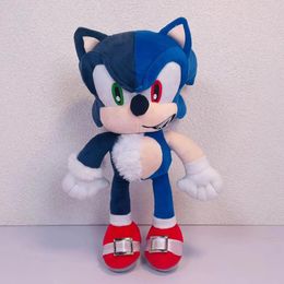Nieuwe tweekleurige wol splitsen Sonic Mouse in een pluche speelgoedkinderenspelpop