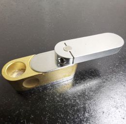 Nieuwe Twee Layer Aluminium Metalen Roken Tabak Kruid Pijpen Hand Tabak Opvouwbare Monkey Pijp Draaien Aluminium Roken Pijp fit Droge Kruid cheechshop