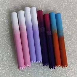 Nouveau tuyau à dents bicolore 100 pcs / lot de cigarette Pipes de fumer en aluminium en aluminium en alliage métal