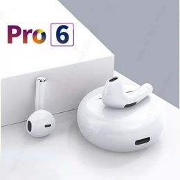 Nuevos auriculares inalámbricos TWS Air 6 TWS Fone Bluetooth Auriculares Mic Mic vainas en auriculares auriculares auriculares deportivos para Xiaomi iPhone Samsung Infinix Tecno