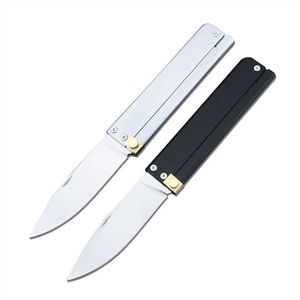 Nouveau Type poignée en alliage d'aluminium couteau de poche tactique D2 lame en acier Camping EDC chasse couteau pliant