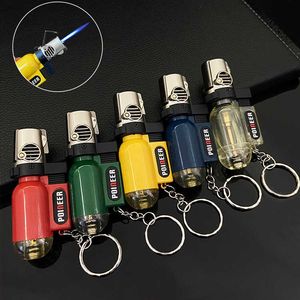 Nouveau type de briquet, petit pistolet pulvérisateur, barbecue d'extérieur à souder, métal transparent, coupe-vent, briquet à impact direct, cadeau DVTJ