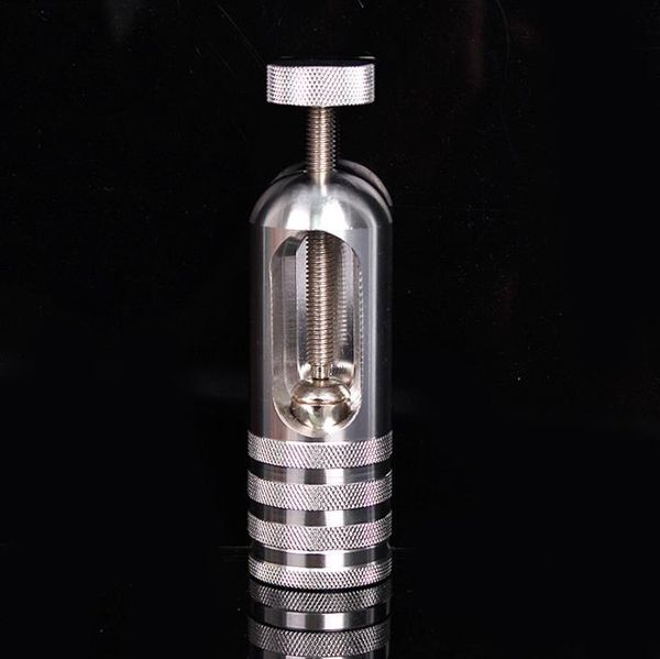 Nuevo tipo supresor de humo manual de aleación de zinc, varilla de humo de metal cilíndrica, accesorios para fumar
