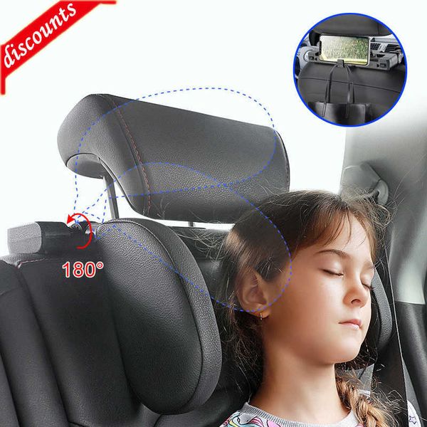 Nueva almohada ajustable en forma de U para la cabeza del asiento del coche, soporte para dormir en la columna Cervical, cojín de viaje para adultos, reposacabezas para el cuello del coche para niños con gancho