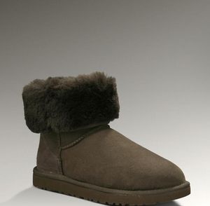 Modelicht voor dames en verwarmt Snow Boots Real Echte Cow Split Leather Winter Boot Fur Warm Women Shoes