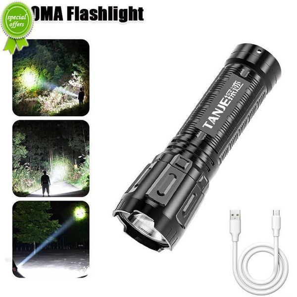 Nouveau Ultra lumineux Mini lampe de poche LED USB batterie Rechargeable batterie externe fonction torche lanterne Camping en plein air randonnée lampes de poche