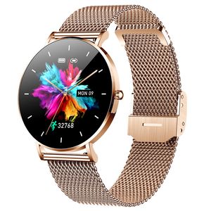 Nouveau ultra mince sportive intelligente Watch Femmes 360 * 360 HD Cadran tactile complet Long Bright Fitness Tracker Smartwatch Smartwatch Men