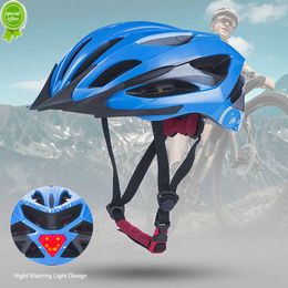 Nouveau casque de cyclisme ultraléger sécurité Sports de plein air équitation moto vtt VTT casque avec feu arrière LED amovible pour adulte