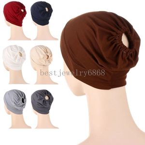 Nieuwe onderstreping dames Tube hoed tulband binnenkast moslim hijab ninja caps elastische bot motorkap headscarf wrap beanies sjaal hoofddeksels