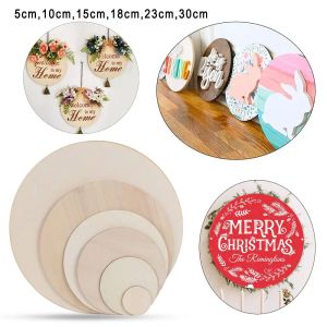 Nieuw onafgemaakte bruiloft Decor Diy schrijven houten tags feestbenodigdheden lege plaque ronde hout stukken ornament houten cirkels