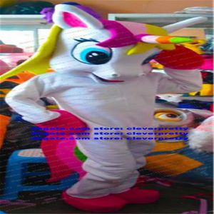 Novo unicórnio cavalo voador arco-íris pônei mascote traje adulto personagem dos desenhos animados roupa terno promoções de marketing parque temático cx4027271p