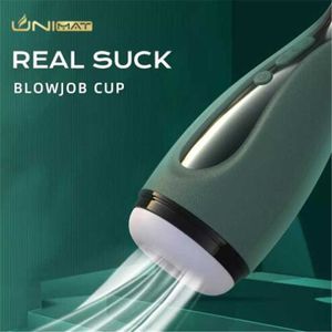 Nouveau UNIMAT Réel Sucer Masturbateur Mâle Forte Clip Aspiration Fellation Gorge Profonde Coupe De Masturbation Automatique Oral Sex Toy Pour Hommes P0826