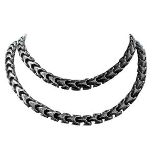 Punk VIntage hommes quille chaîne collier 316 acier inoxydable Dragon os lien chaîne Bracelet et collier ensemble Cool ensemble de bijoux