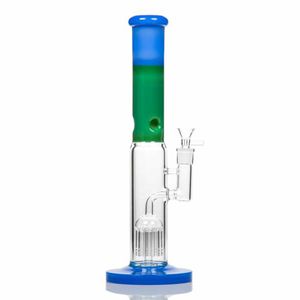 New Unique RR Premium Glass Bong Water Hookah Pipe 16inch hauteur 5MM épaisseur 18.8mm joint femelle 8arm Tree Perc Dab Rig avec bol peut mettre le logo