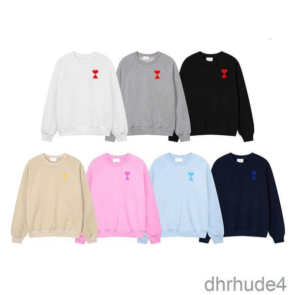 Nouveau Designer Unisexe Amis Mode Hommes Une Lettre Petit Coeur Rouge Broderie Casual Coton À Capuche Vêtements Pour Femmes Taille S-XL En Gros ADAT N668 70DP