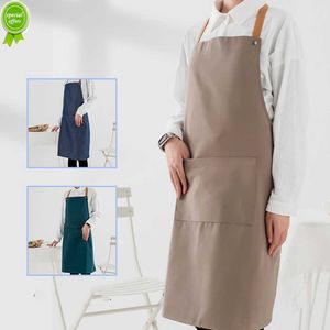 Nouveau unisexe épaissi cuisine tablier Denim toile tablier étanche maison cuisine outils de nettoyage travail barbier tablier impression personnalisée