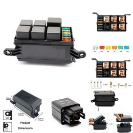 NOUVEAU UNIVERSAL 12V ET MARINE RELAYAGE 6 VIE Relais 6-Slot ATO / ATC Fuse Blade Circuit Box adapté au camion de voitures