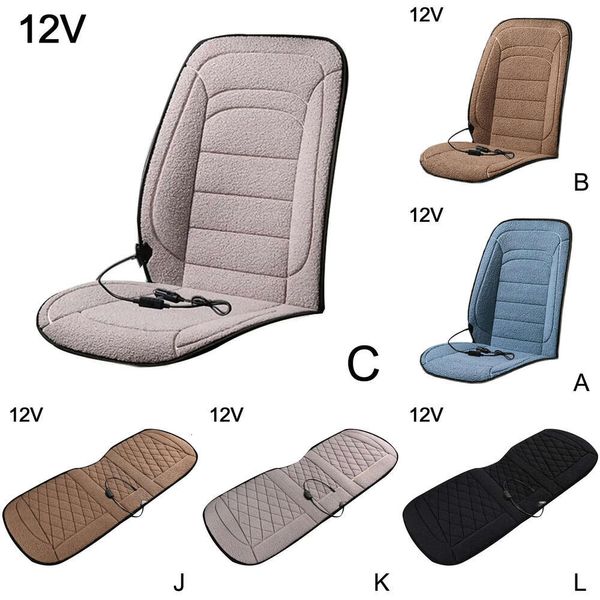 Housses de siège chauffantes universelles pour Automobiles, 12V/24V, accessoires, housse intérieure en peluche, coussin avant et arrière souple C L7g5, nouvelle collection