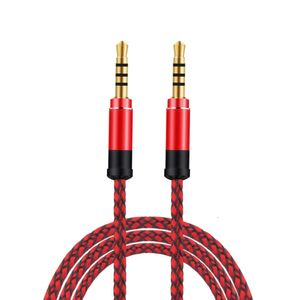 Nouveau câble Aux universel 1.5M Jack 3.5mm câble Audio tresse en Nylon 3.5mm câble AUX de voiture Code casque pour téléphone MP3 casque de voiture haut-parleur