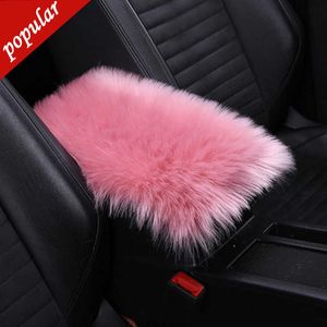 Nieuwe universele auto -armleuning mat pads Furry Auto Center Console Cover Cushion Protector Winter Warm Super Soft Car Interior Supplies