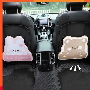 Nouveau universel voiture siège arrière protecteur dessin animé Animal ours lapin coup de pied tapis siège couverture arrière Anti-coup de pied pour enfants cuir imperméable